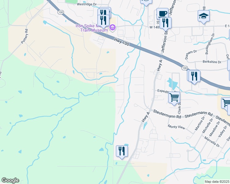 map of restaurants, bars, coffee shops, grocery stores, and more near 398 Sophia Drive in Washington