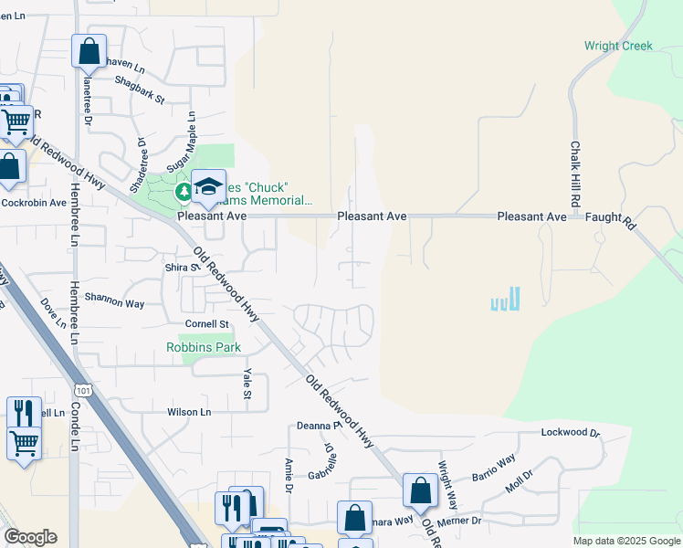 map of restaurants, bars, coffee shops, grocery stores, and more near 236 Pleasant Avenue in Santa Rosa