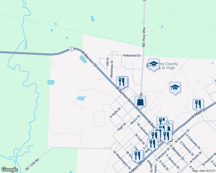 map of restaurants, bars, coffee shops, grocery stores, and more near 127-133 Lake Shore Dr in Windsor
