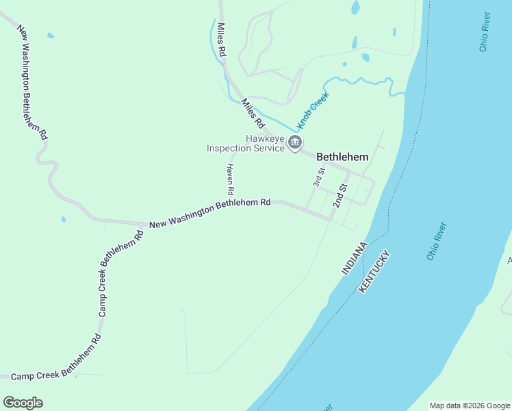 map of restaurants, bars, coffee shops, grocery stores, and more near 410 Bethlehem New Washington Road in New Washington