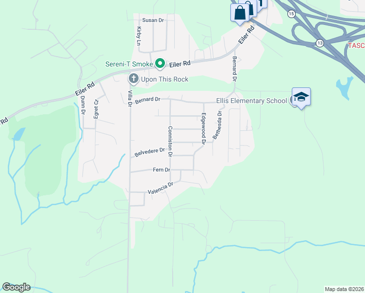 map of restaurants, bars, coffee shops, grocery stores, and more near 537 Belvedere Drive in Belleville