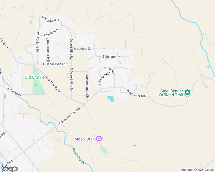 map of restaurants, bars, coffee shops, grocery stores, and more near 2259 Arena Roja in Moab