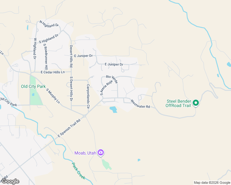 map of restaurants, bars, coffee shops, grocery stores, and more near 3324 Vallejo Circle in Moab