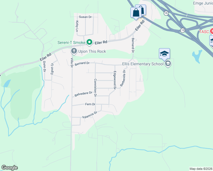 map of restaurants, bars, coffee shops, grocery stores, and more near 511 Belvedere Drive in Belleville