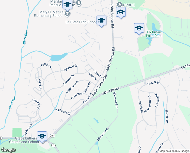 map of restaurants, bars, coffee shops, grocery stores, and more near 1006 Bran Drive in La Plata
