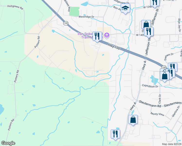 map of restaurants, bars, coffee shops, grocery stores, and more near 1801 High Street in Washington