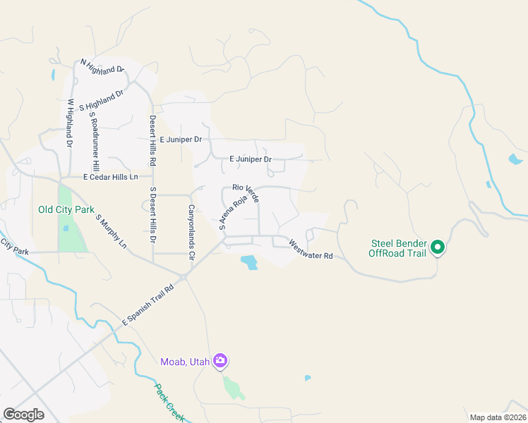 map of restaurants, bars, coffee shops, grocery stores, and more near 3324 Vallejo Circle in Moab
