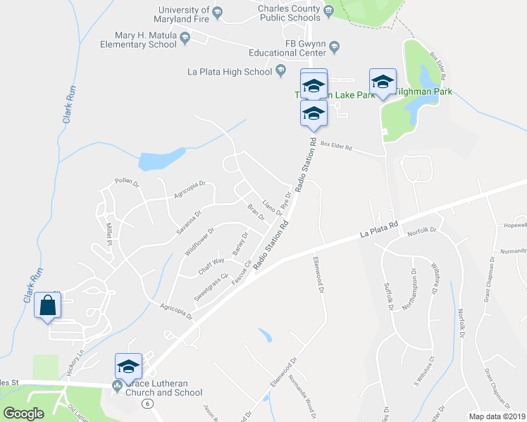 map of restaurants, bars, coffee shops, grocery stores, and more near 1006 Bran Drive in La Plata