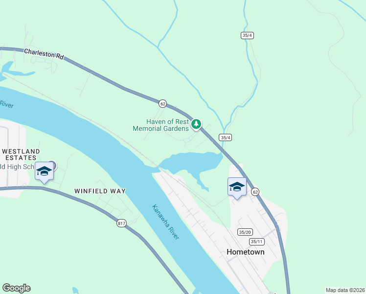 map of restaurants, bars, coffee shops, grocery stores, and more near 365 Cemetery Road in Winfield