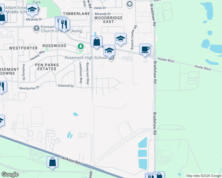 map of restaurants, bars, coffee shops, grocery stores, and more near 4337 Reveil Lane in Sacramento