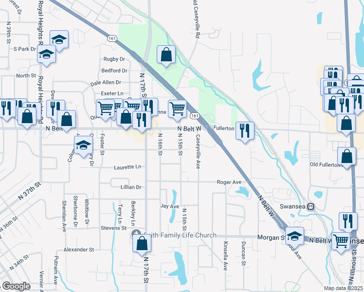map of restaurants, bars, coffee shops, grocery stores, and more near 1424 North Belt West in Swansea
