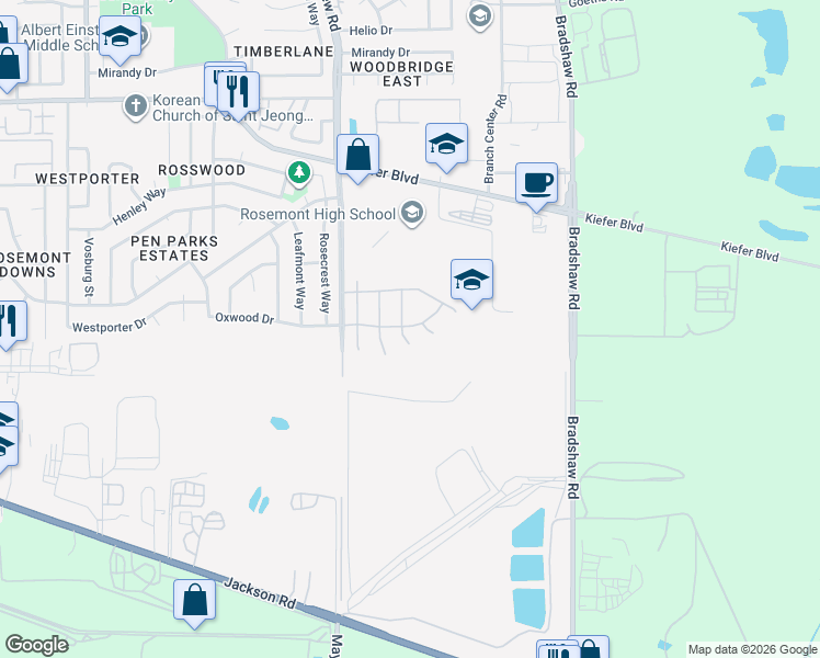 map of restaurants, bars, coffee shops, grocery stores, and more near 4337 Reveil Lane in Sacramento