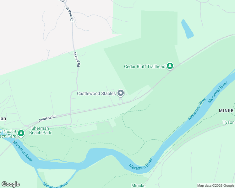 map of restaurants, bars, coffee shops, grocery stores, and more near 15811 Jedberg Lane in Ballwin