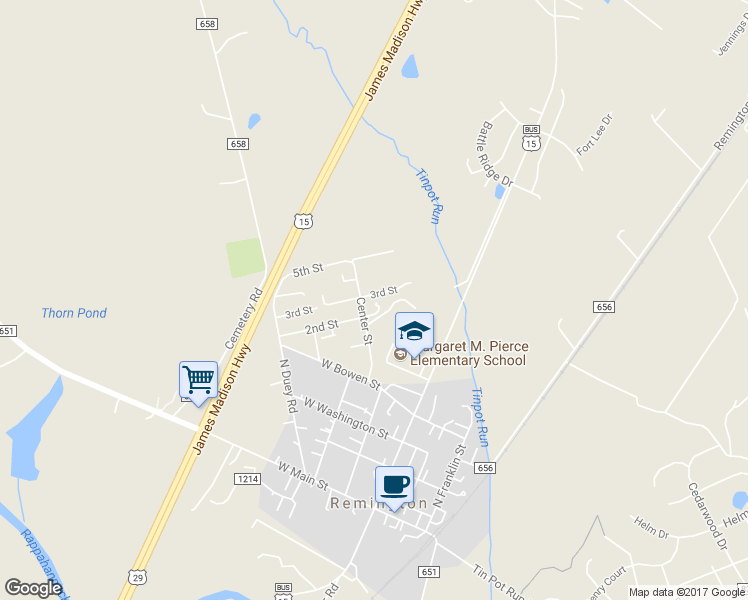 map of restaurants, bars, coffee shops, grocery stores, and more near 7239 3rd Street in Remington