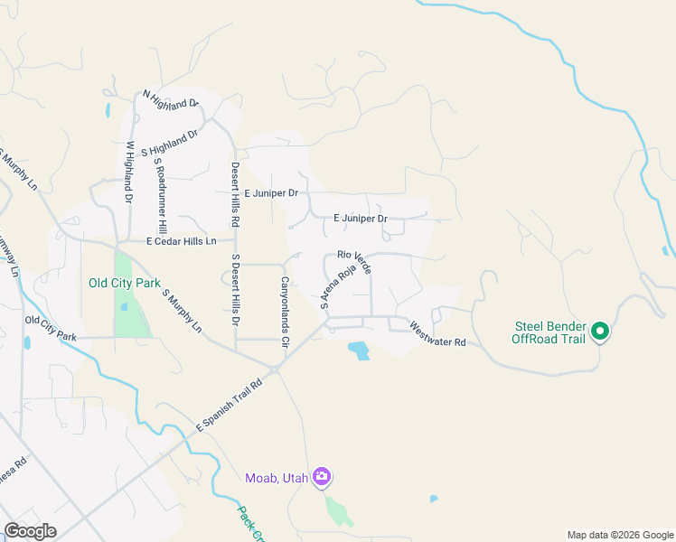 map of restaurants, bars, coffee shops, grocery stores, and more near 2204 South Arena Roja in Moab