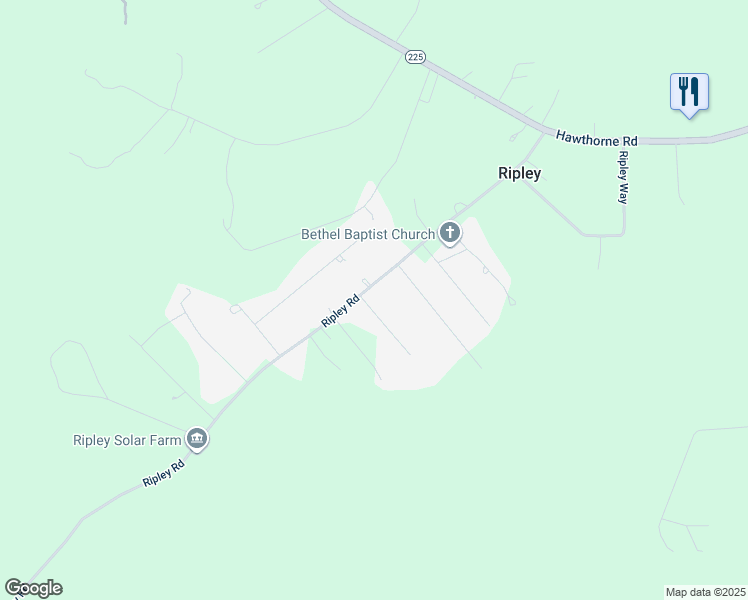map of restaurants, bars, coffee shops, grocery stores, and more near 6230 Ripley Road in La Plata