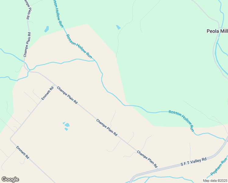 map of restaurants, bars, coffee shops, grocery stores, and more near 570 Champe Plain Road in Etlan