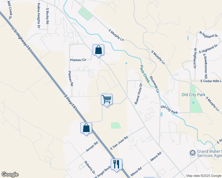 map of restaurants, bars, coffee shops, grocery stores, and more near 2070 East Bonnies Way in Moab