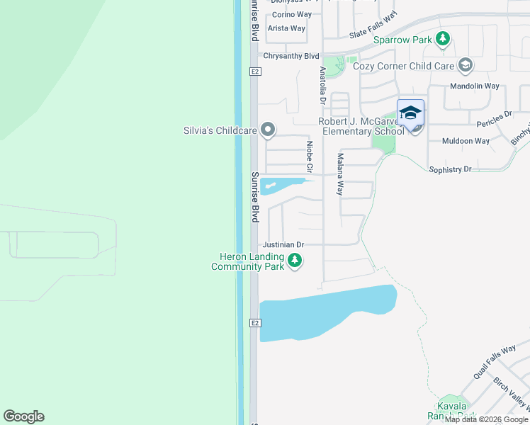 map of restaurants, bars, coffee shops, grocery stores, and more near 11737 Azalea Garden Way in Rancho Cordova
