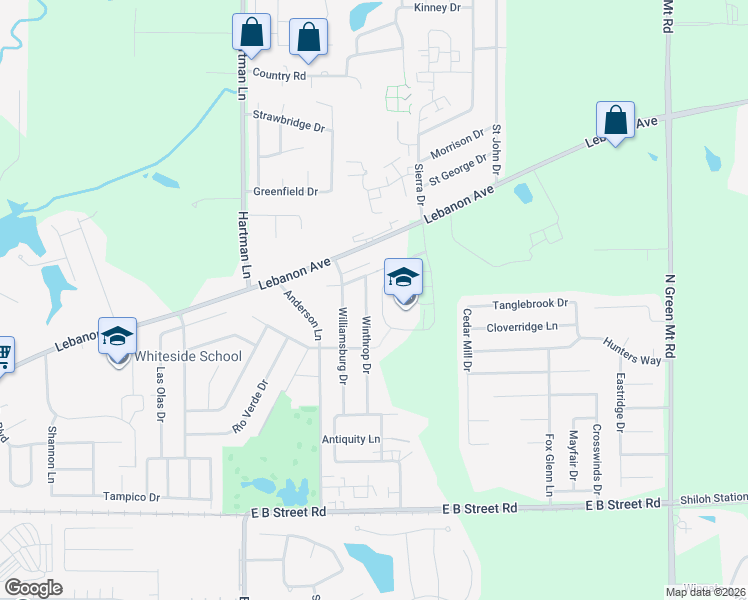 map of restaurants, bars, coffee shops, grocery stores, and more near 112 Winthrop Drive in Belleville
