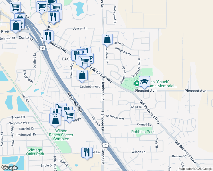 map of restaurants, bars, coffee shops, grocery stores, and more near 8115 Countryside Court in Windsor