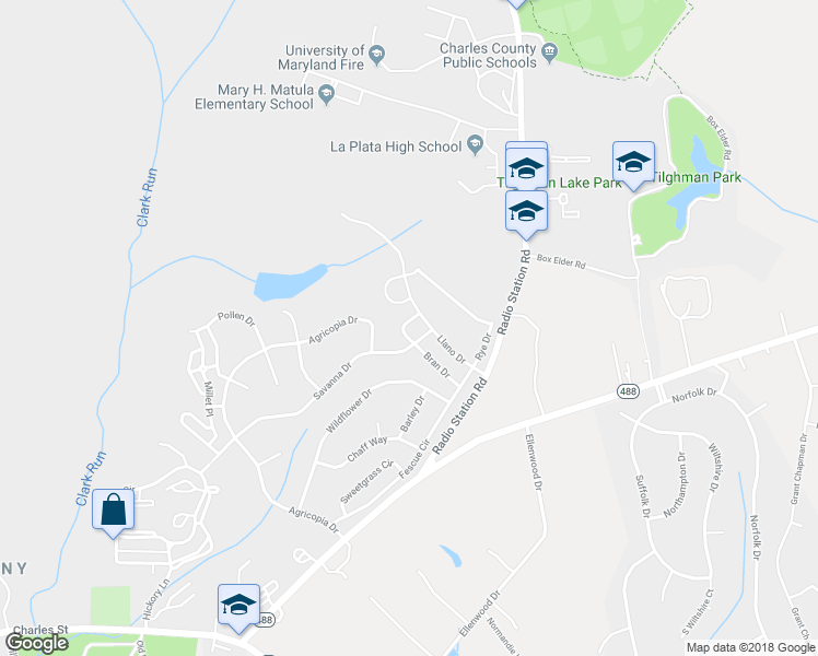 map of restaurants, bars, coffee shops, grocery stores, and more near 1000 Oats Drive in La Plata