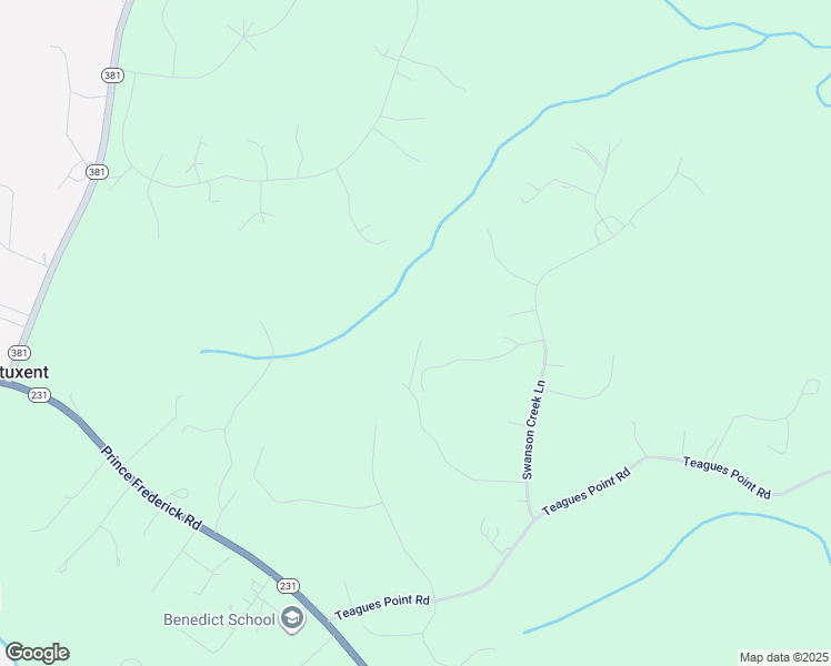 map of restaurants, bars, coffee shops, grocery stores, and more near 16542 Waterside Place in Hughesville