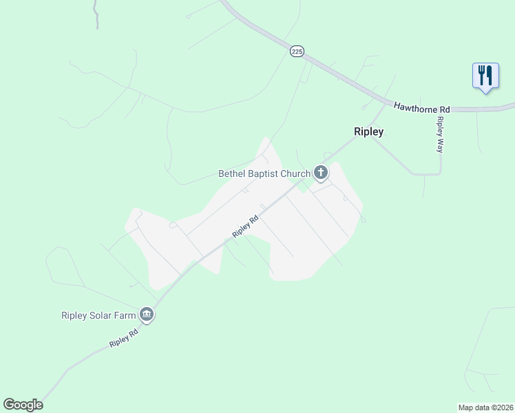 map of restaurants, bars, coffee shops, grocery stores, and more near 6235 Ripley Road in La Plata