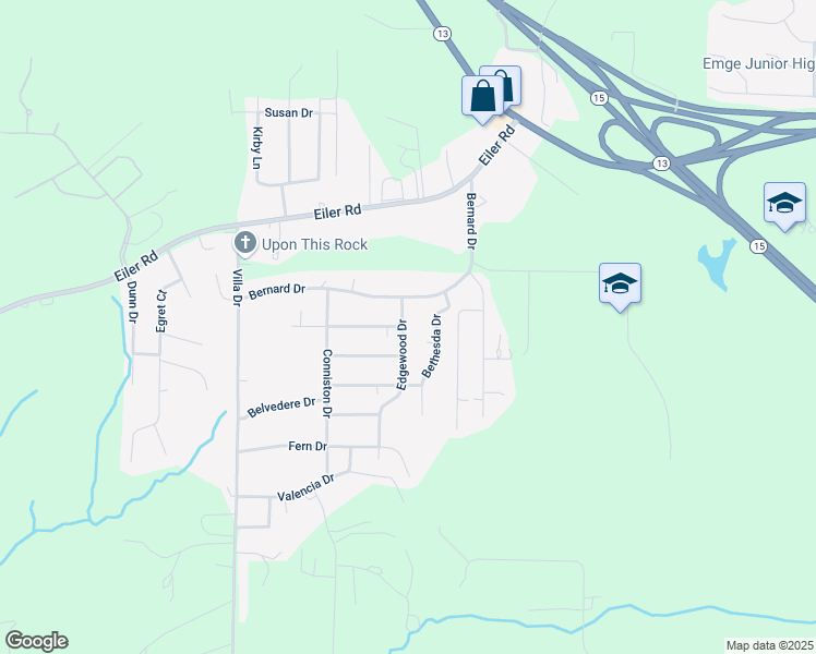map of restaurants, bars, coffee shops, grocery stores, and more near 108 Edgewood Drive in Belleville