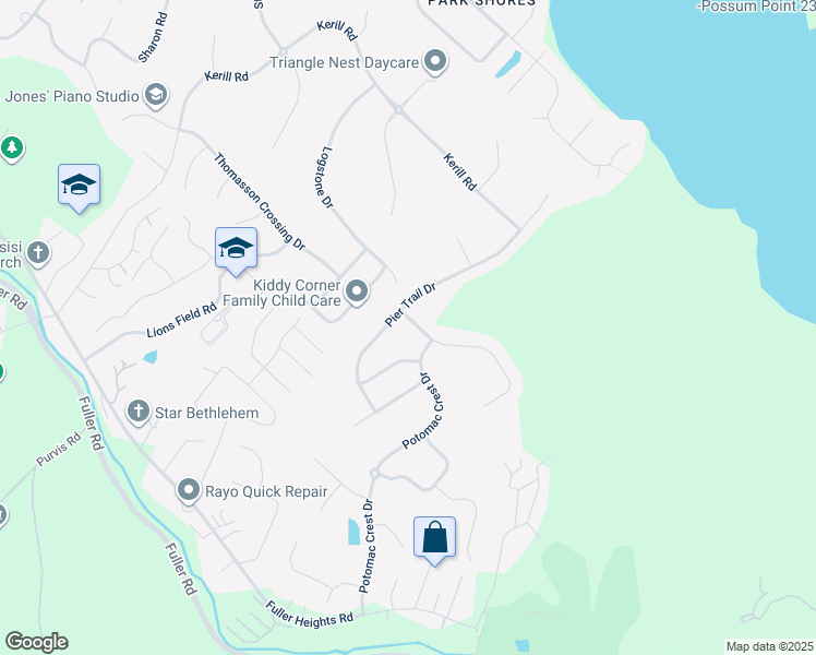 map of restaurants, bars, coffee shops, grocery stores, and more near 18904 Rosings Way in Triangle