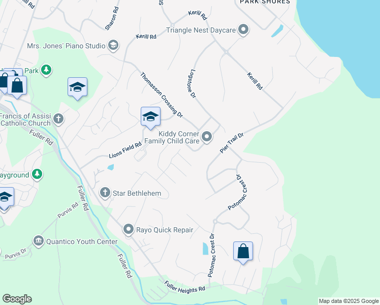map of restaurants, bars, coffee shops, grocery stores, and more near 4047 Sapling Way in Triangle