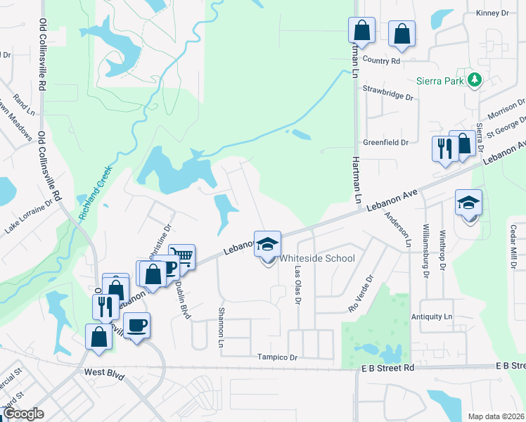 map of restaurants, bars, coffee shops, grocery stores, and more near 21 Whiteside Drive in Belleville