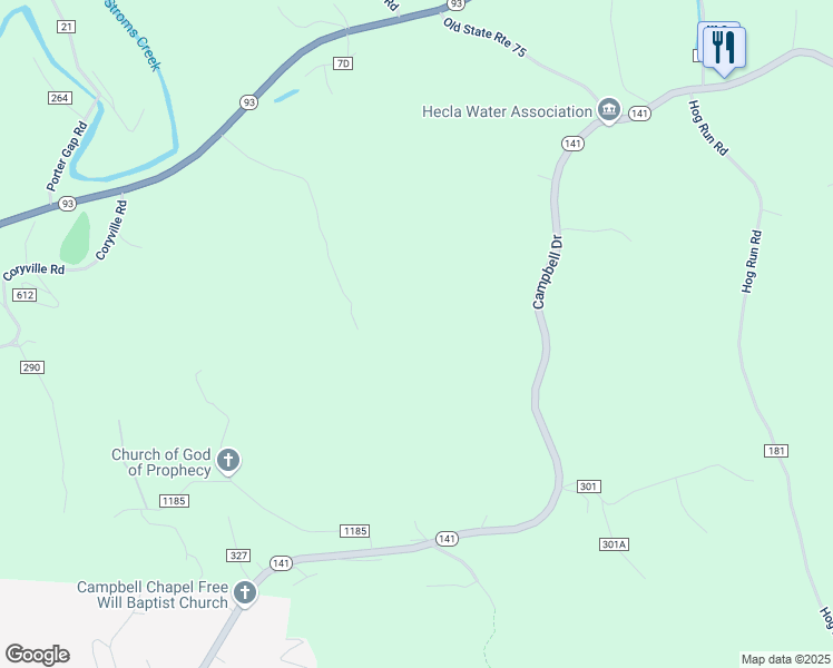map of restaurants, bars, coffee shops, grocery stores, and more near 628 Sulphur Spring Road North in Ironton