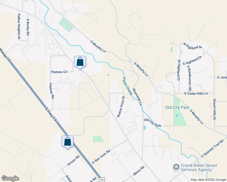map of restaurants, bars, coffee shops, grocery stores, and more near 2433 East Vista Grande Drive in Moab