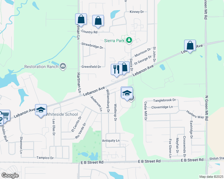 map of restaurants, bars, coffee shops, grocery stores, and more near in Shiloh