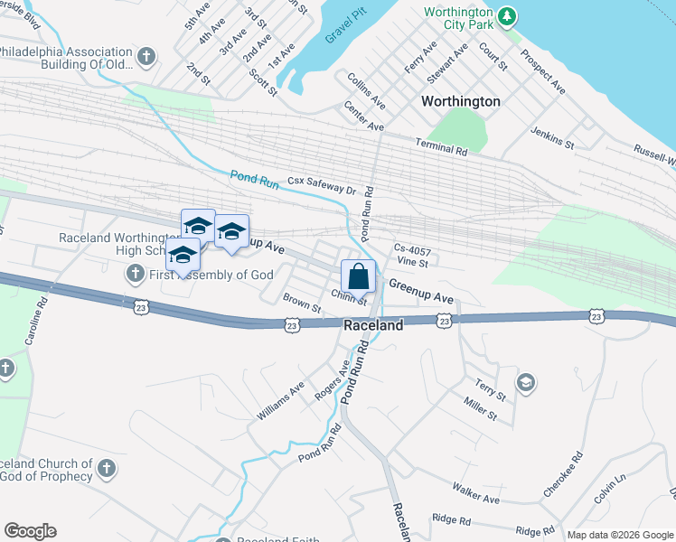 map of restaurants, bars, coffee shops, grocery stores, and more near Cs-4054 in Raceland