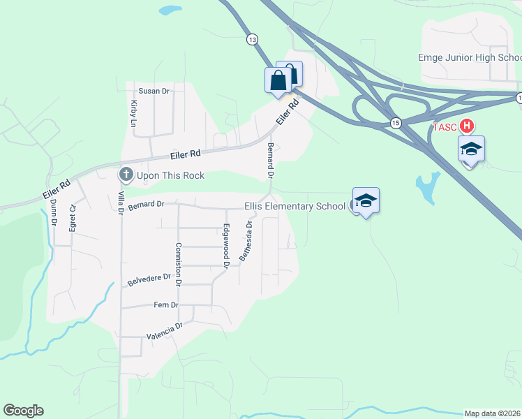 map of restaurants, bars, coffee shops, grocery stores, and more near 305 Bernard Drive in Belleville