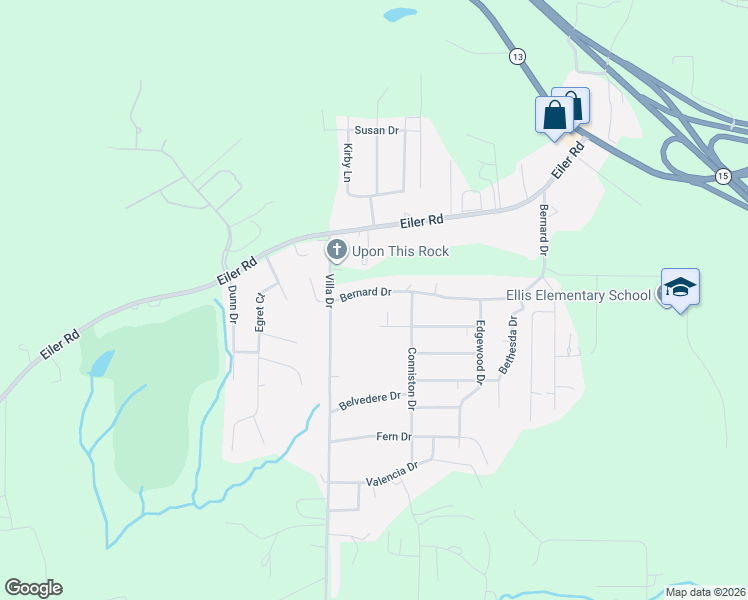 map of restaurants, bars, coffee shops, grocery stores, and more near 609 Bernard Drive in Belleville