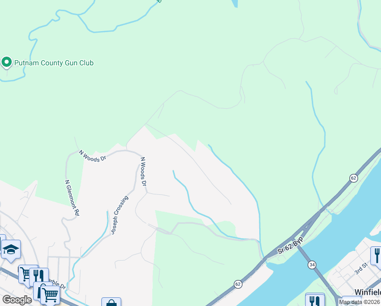 map of restaurants, bars, coffee shops, grocery stores, and more near 1621 Luikart Ridge in Red House