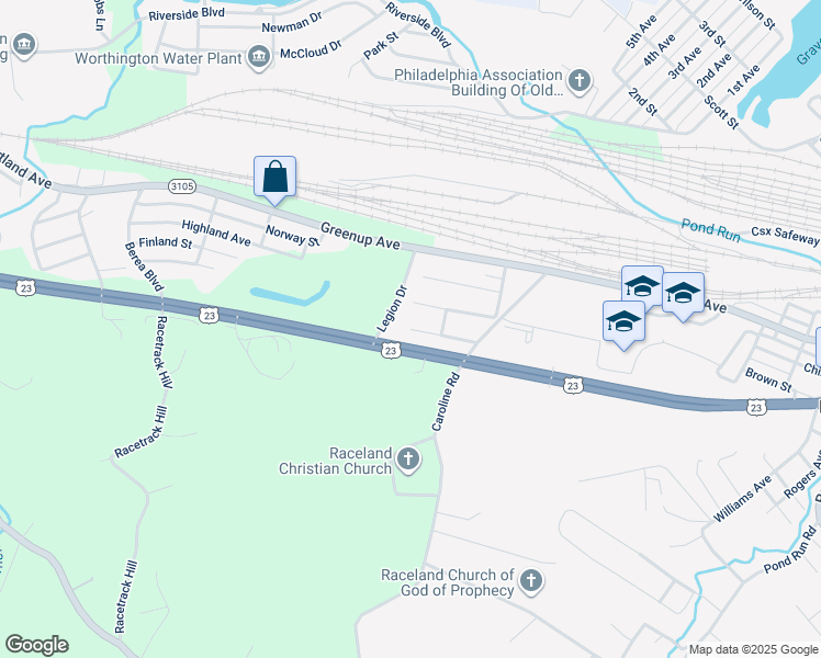 map of restaurants, bars, coffee shops, grocery stores, and more near 217 Keith St in Raceland