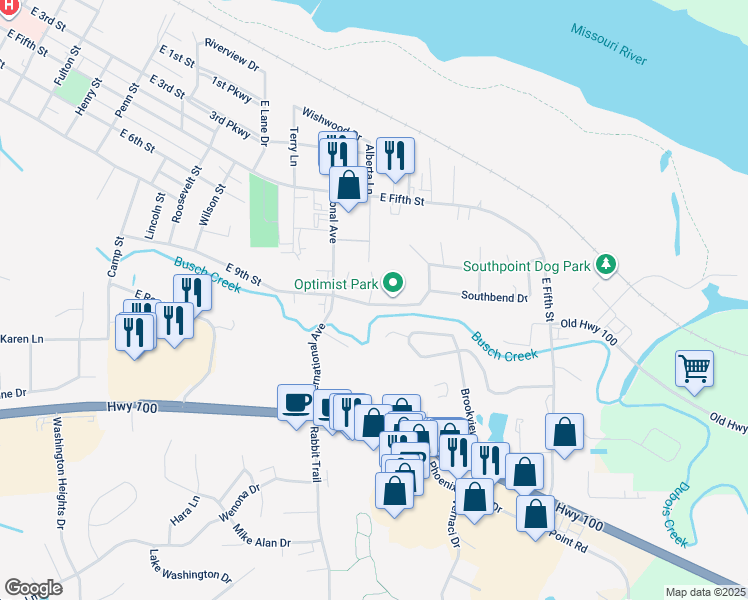 map of restaurants, bars, coffee shops, grocery stores, and more near 201 Sir Williams Court in Washington