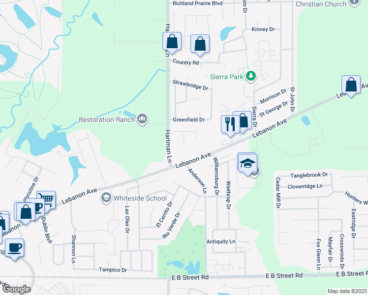 map of restaurants, bars, coffee shops, grocery stores, and more near 2215 Lebanon Avenue in Belleville