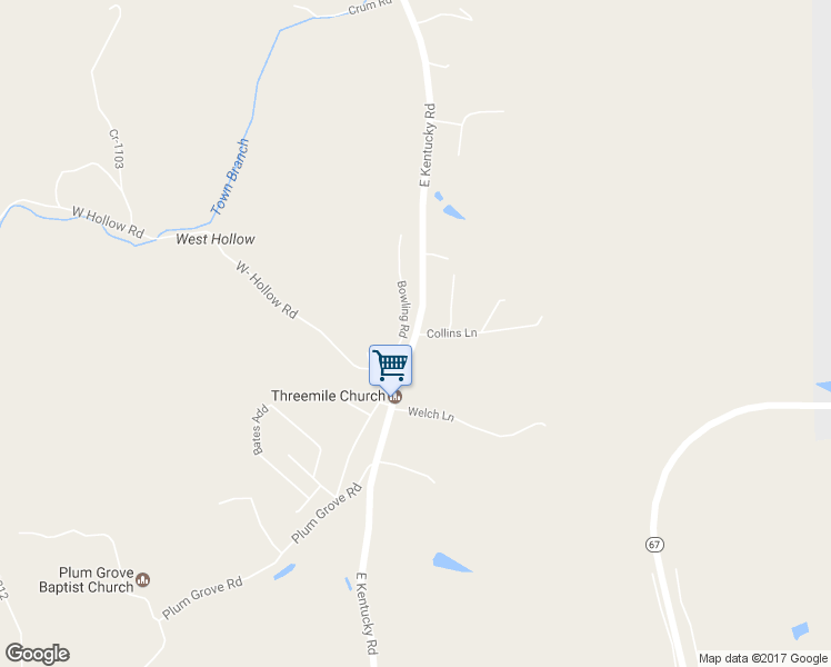 map of restaurants, bars, coffee shops, grocery stores, and more near East Kentucky Road in Greenup