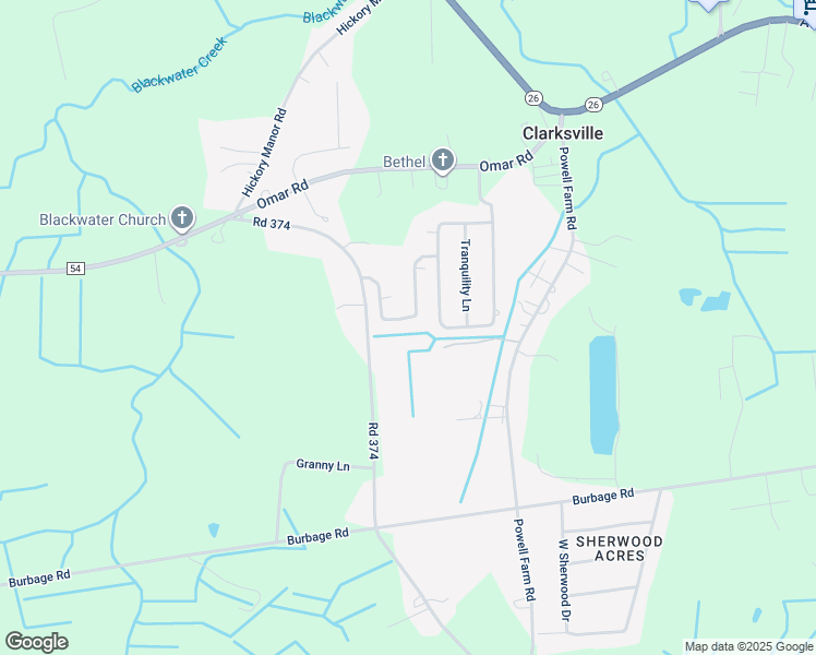 map of restaurants, bars, coffee shops, grocery stores, and more near 34256 Whispering Lane in Frankford