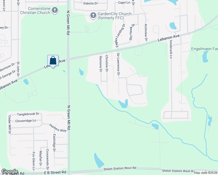 map of restaurants, bars, coffee shops, grocery stores, and more near 107 Christine Drive in Belleville