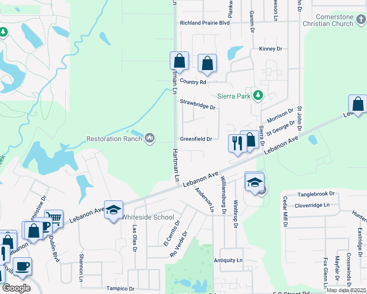 map of restaurants, bars, coffee shops, grocery stores, and more near 2223 Rockwood Drive in Belleville