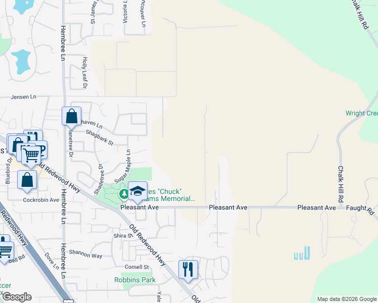map of restaurants, bars, coffee shops, grocery stores, and more near 115 Pleasant Avenue in Santa Rosa