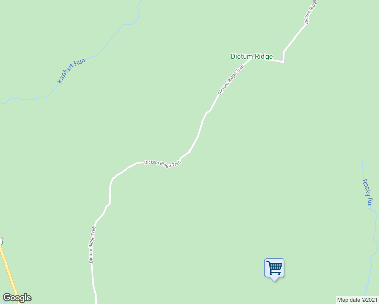 map of restaurants, bars, coffee shops, grocery stores, and more near Dictum Ridge Trail in Hinton