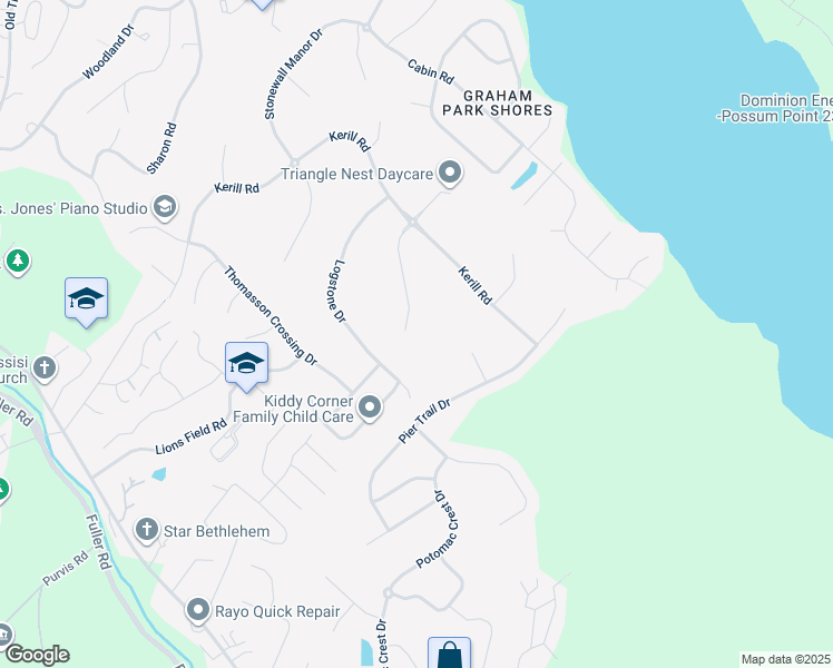 map of restaurants, bars, coffee shops, grocery stores, and more near 3308 Dondis Creek Drive in Triangle