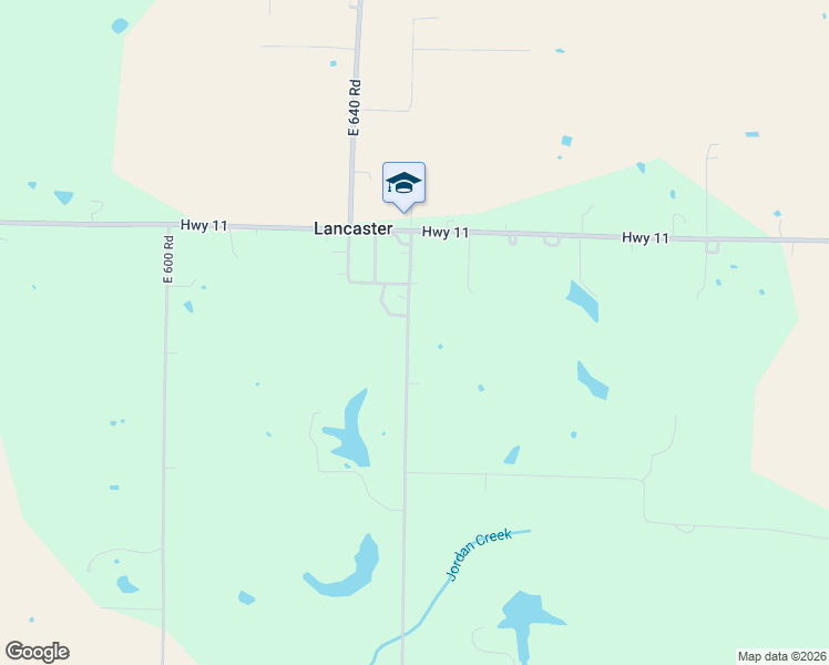 map of restaurants, bars, coffee shops, grocery stores, and more near County Road 650 East in Mount Carmel